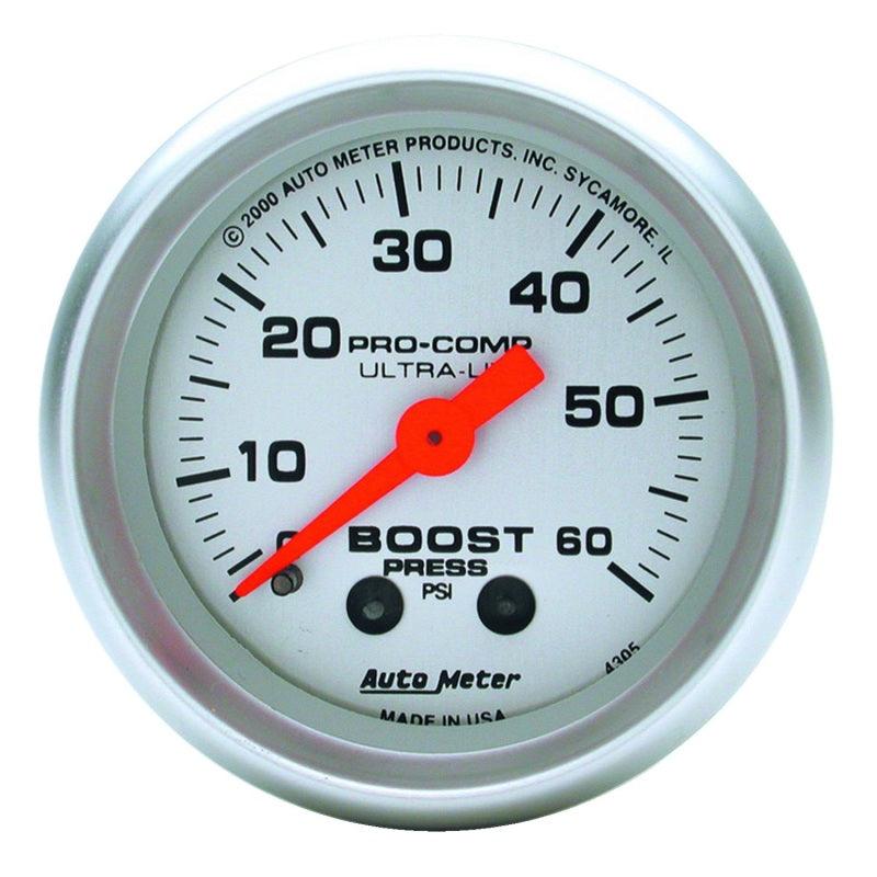 Autometer Ultra-Lite 52mm 60 PSI Mechanical Boost Gauge - Order Your Parts - اطلب قطعك