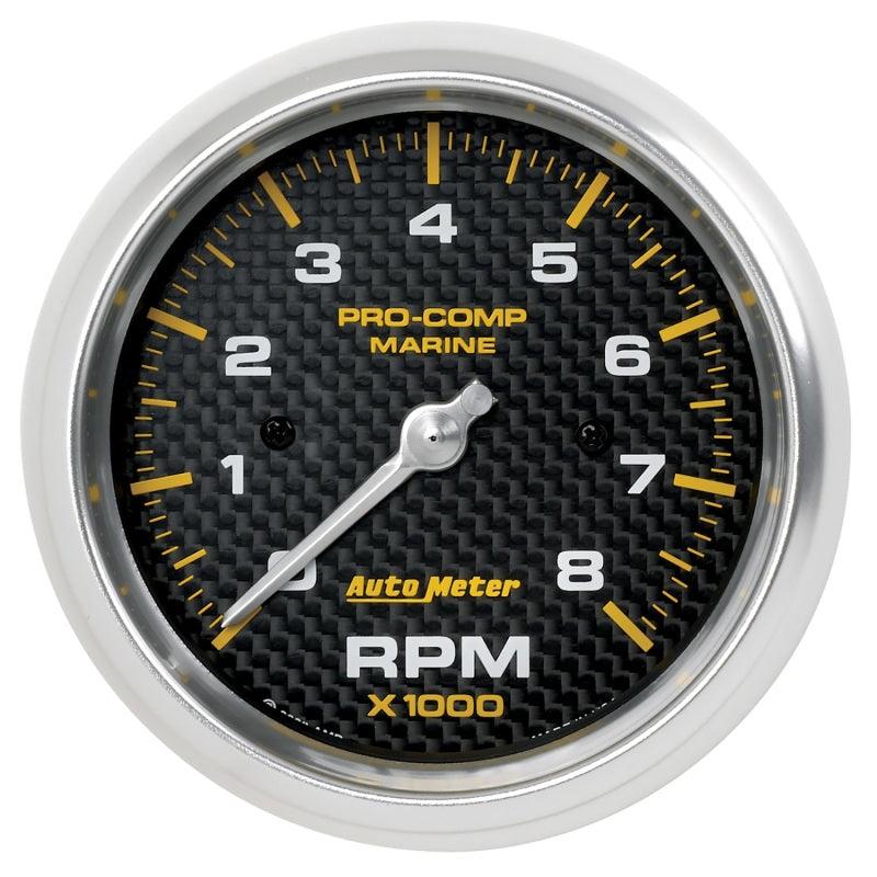 Autometer Marine Carbon Fiber 3-3/8in 8k RPM Tachometer - Order Your Parts - اطلب قطعك