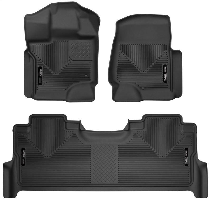 Husky Liners 21-23 Ford F-150 CC SC X-Act Contour Front & Second Row Seat Floor Liners - Black - Order Your Parts - اطلب قطعك