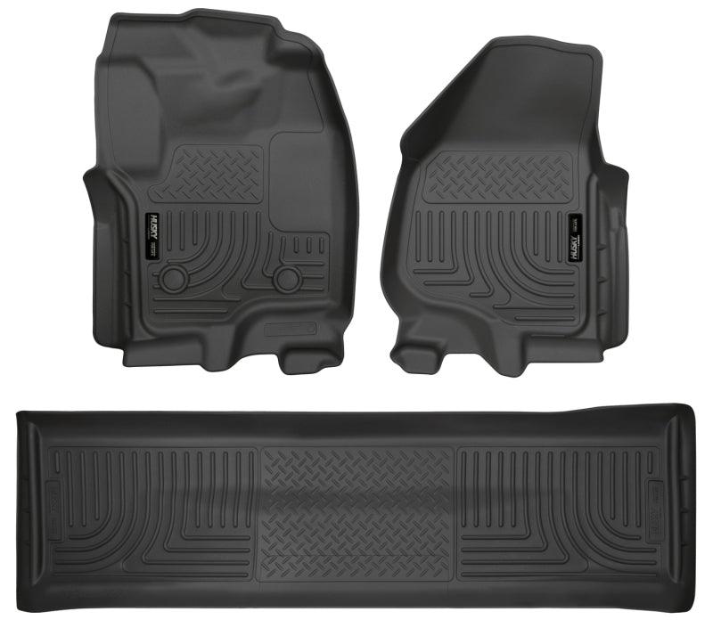 Husky Liners 2012.5 Ford SD Crew Cab WeatherBeater Combo Black Floor Liners (w/o Manual Trans Case) - Order Your Parts - اطلب قطعك