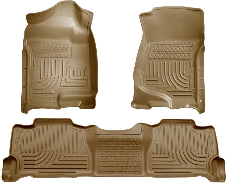 Husky Liners 07-13 GM Escalade ESV/Avalanche/Suburban WeatherBeater Tan Front/2nd Row Floor Liners - Order Your Parts - اطلب قطعك
