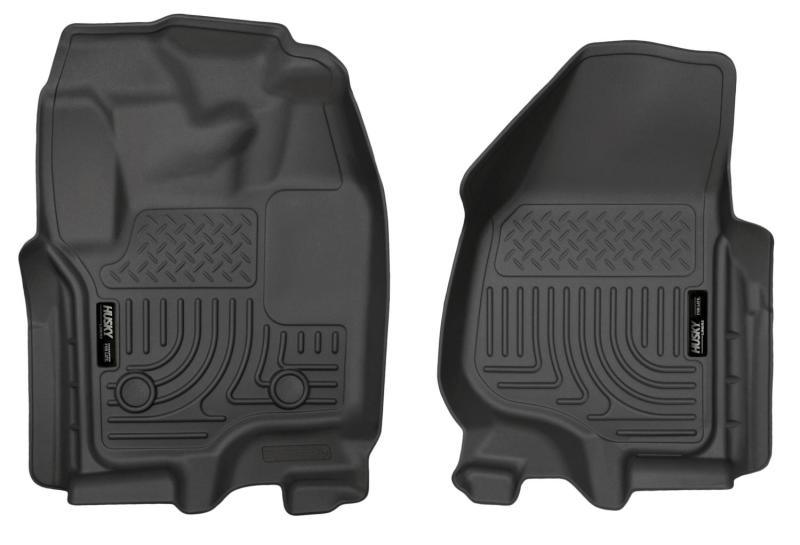 Husky Liners 12-15 Ford Super Duty Crew & Extended Cab WeatherBeater Front Row Black Floor Liners - Order Your Parts - اطلب قطعك