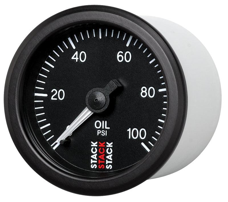Autometer Stack 52mm 0-100 PSI 1/8in NPTF (M) Mechanical Oil Pressure Gauge - Black - Order Your Parts - اطلب قطعك