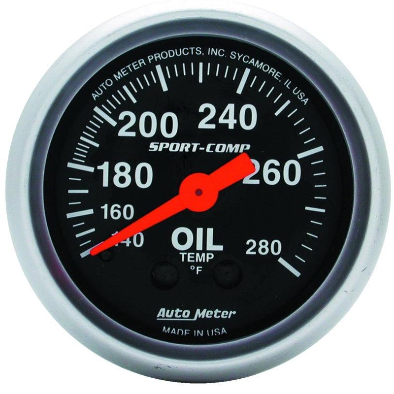 Autometer Sport-Comp 52.4mm 140-280 Deg F Mech Oil Temp Gauge - Order Your Parts - اطلب قطعك