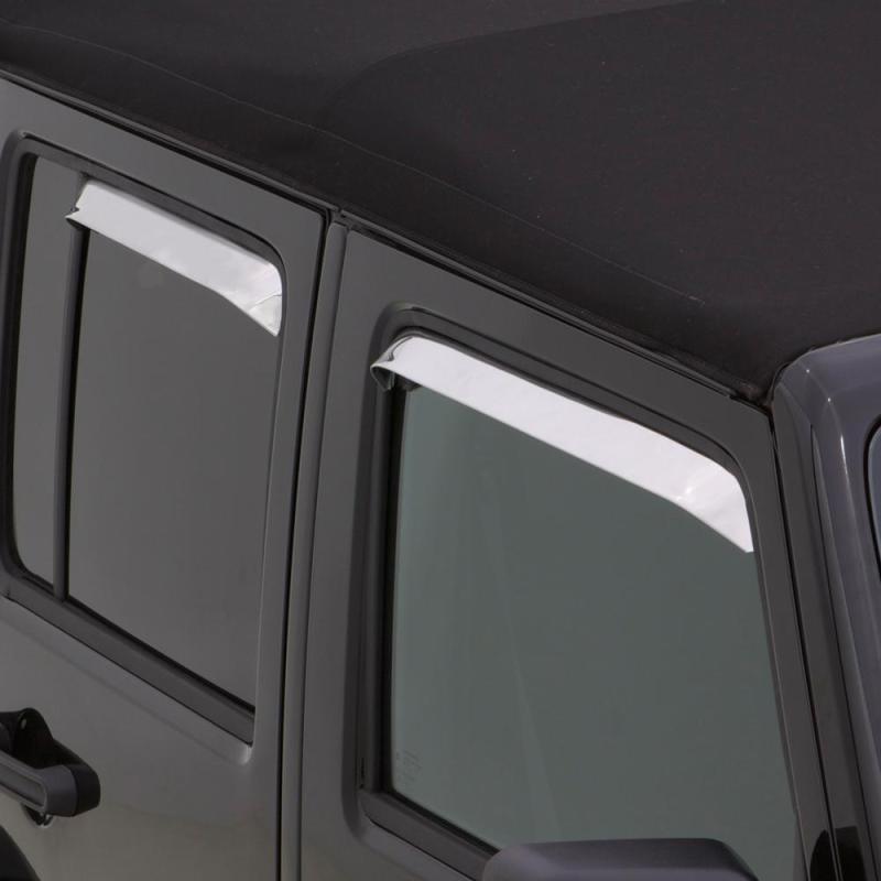 AVS 84-91 Jeep Grand Wagoneer Ventshade Front & Rear Window Deflectors 4pc - Stainless - Order Your Parts - اطلب قطعك