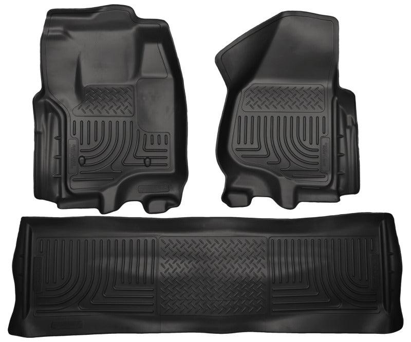 Husky Liners 2012.5 Ford SD Crew Cab WeatherBeater Combo Black Floor Liners (w/o Manual Trans Case) - Order Your Parts - اطلب قطعك