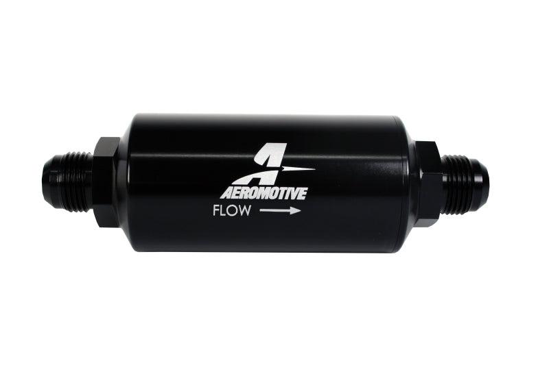 Aeromotive In-Line Filter - (AN -10 Male) 40 Micron Stainless Mesh Element Bright Dip Black Finish - Order Your Parts - اطلب قطعك