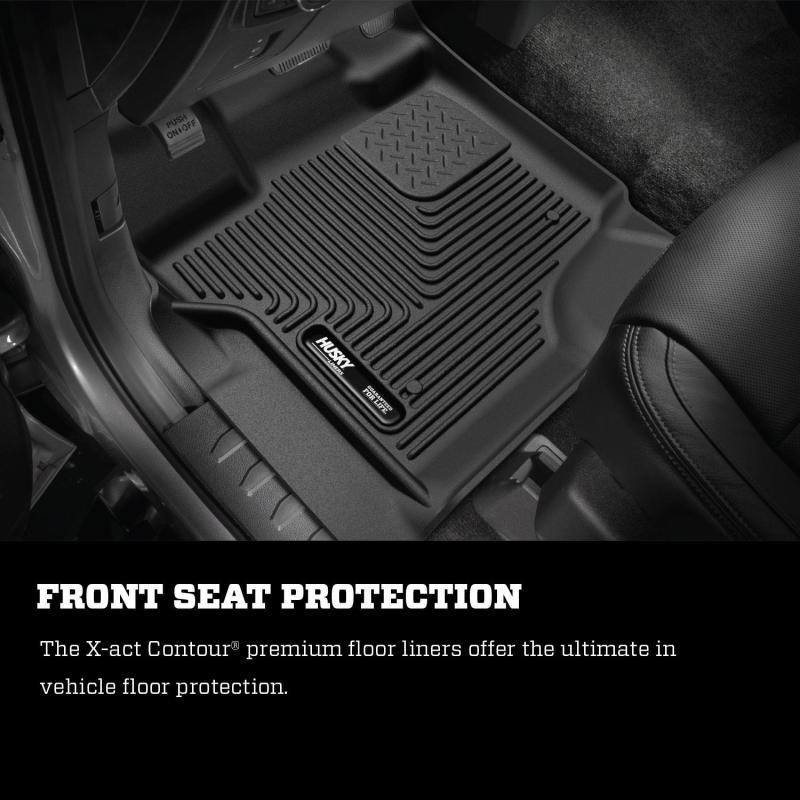 Husky Liners 21-23 Ford F-150 CC SC X-Act Contour Front & Second Row Seat Floor Liners - Black - Order Your Parts - اطلب قطعك