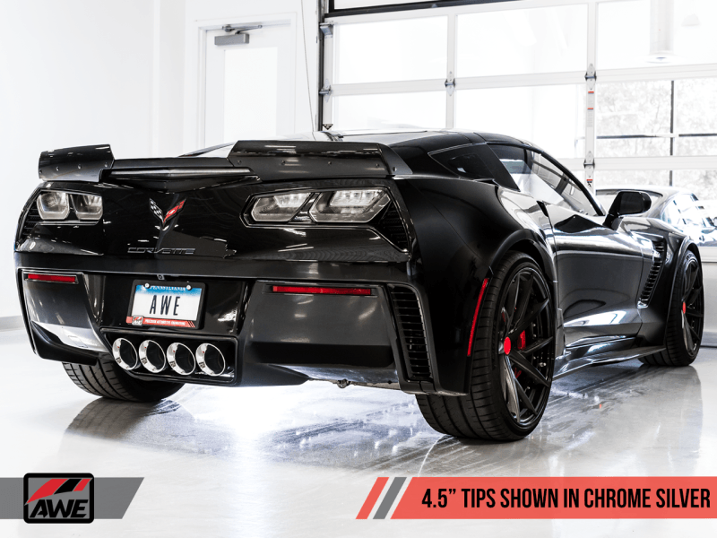 AWE Tuning 14-19 Chevy Corvette C7 Z06/ZR1 (w/o AFM) Track Edition Axle-Back Exhaust w/Chrome Tips - Order Your Parts - اطلب قطعك