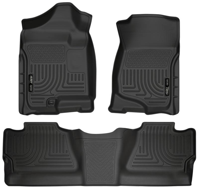 Husky Liners 07-12 Chevy Silverado/GMC Sierra Crew Cab WeatherBeater Combo Black Floor Liners - Order Your Parts - اطلب قطعك