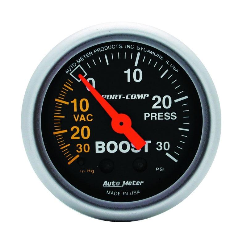 Autometer Sport-Comp 52mm 30 PSI Mechanical Boost Gauge - Order Your Parts - اطلب قطعك