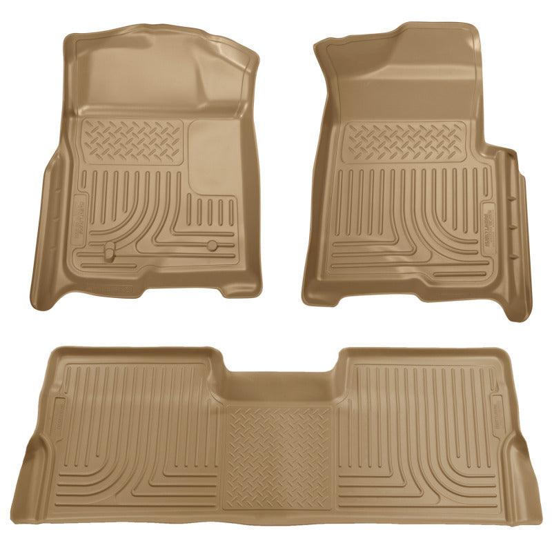Husky Liners 09-12 Ford F-150 Super Crew Cab WeatherBeater Combo Tan Floor Liners - Order Your Parts - اطلب قطعك